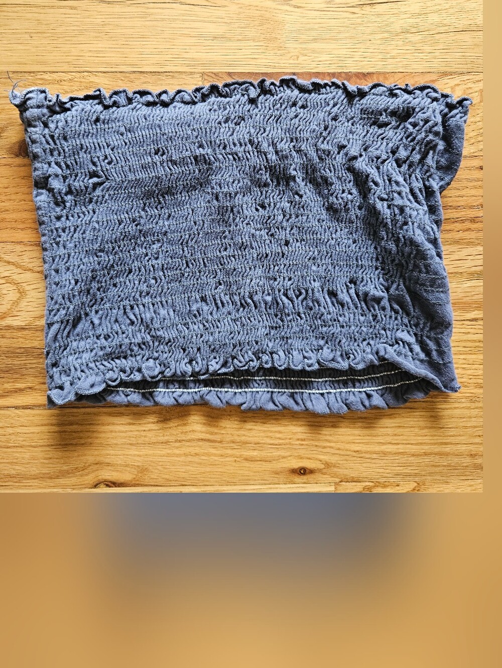 Smocked Tube Top in Slate Blue